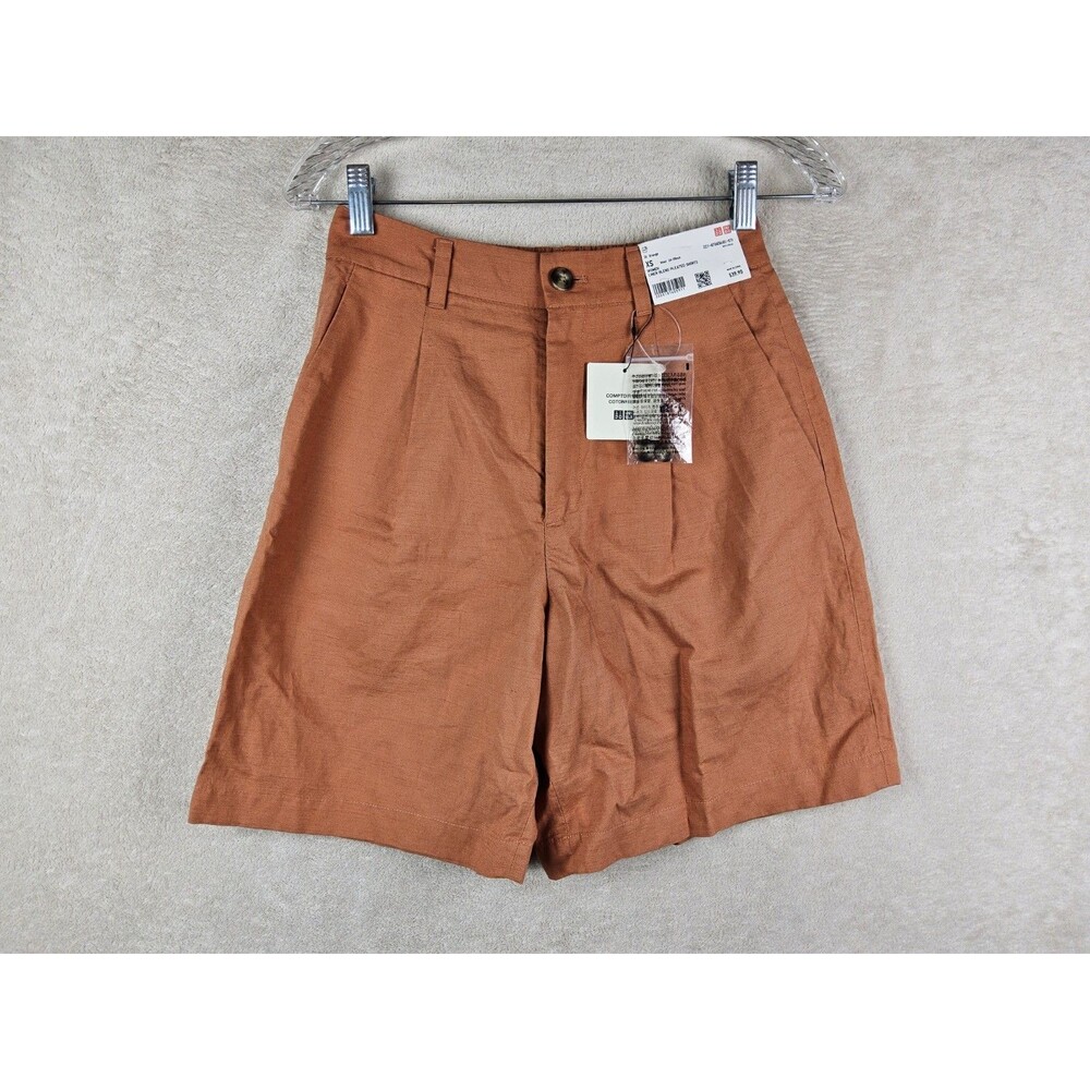 Uniqlo X Comptoir Des Cotonniers Linen Blend Pleated Shorts Size XS